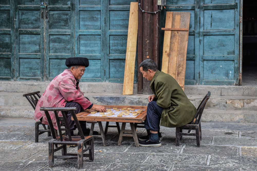 Traditional Street Chess by Ilana Lam — canvas wall art