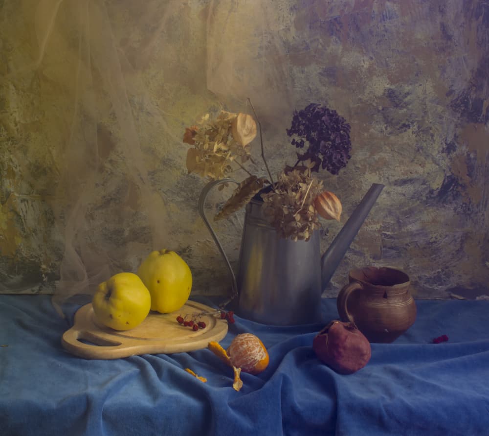 Autumn Quince Still Life by UstinaGreen — canvas wall art