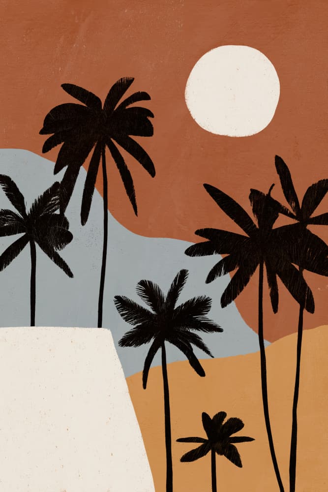 Palmbeach by Treechild — canvas wall art