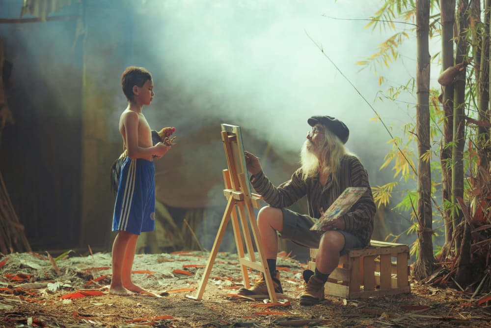 Artist and Apprentice by Nick Amanda — canvas wall art