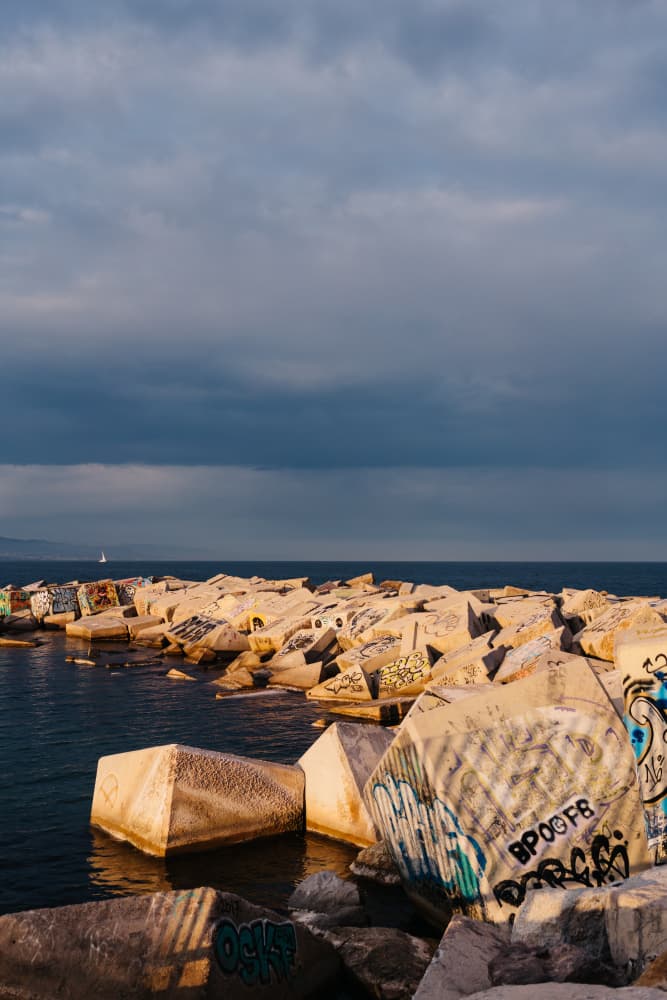 Coastal Graffiti Blocks by Bethany Young — canvas wall art