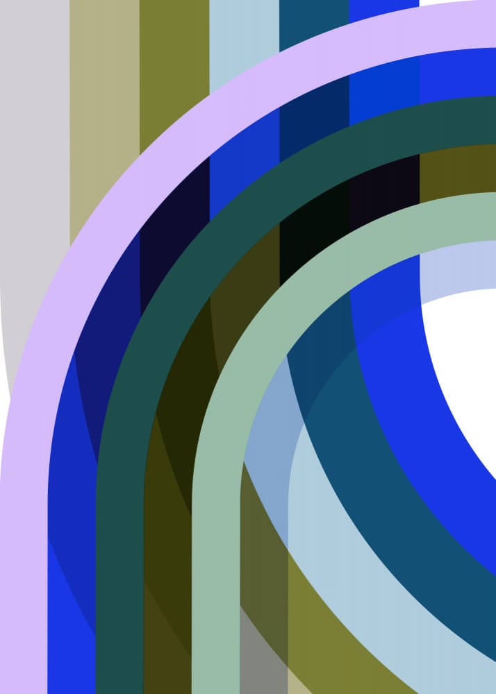 Vibrant Geometric Flow by Leigh Bagley — canvas wall art