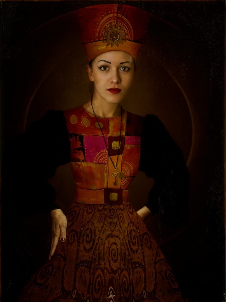 Regal Woman Portrait by Svetlana Melik-Nubarova — canvas wall art