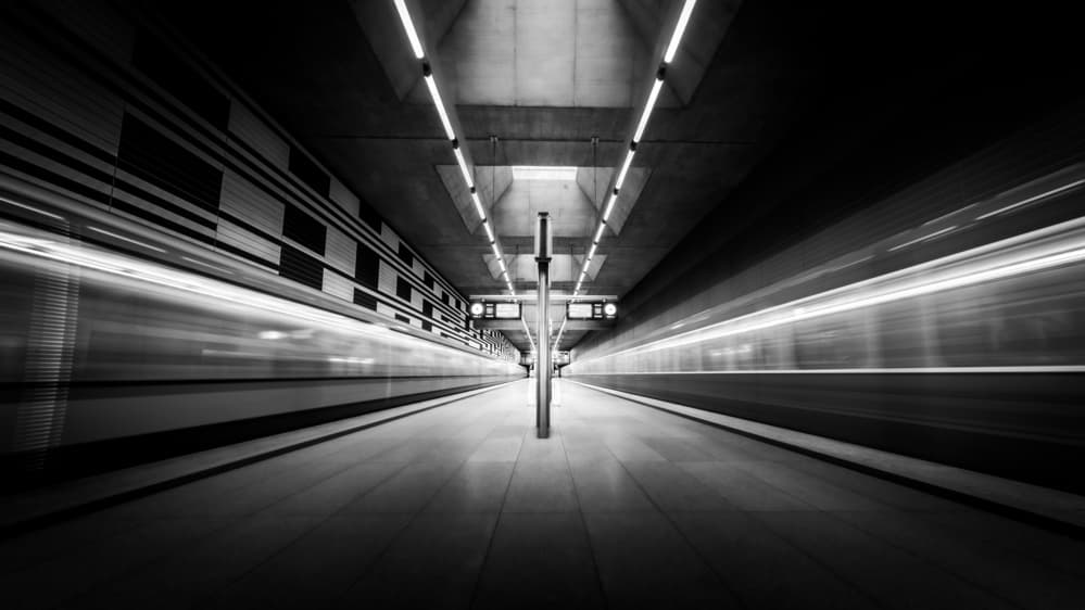 Dynamic Subway Speed by Andy Dauer — canvas wall art