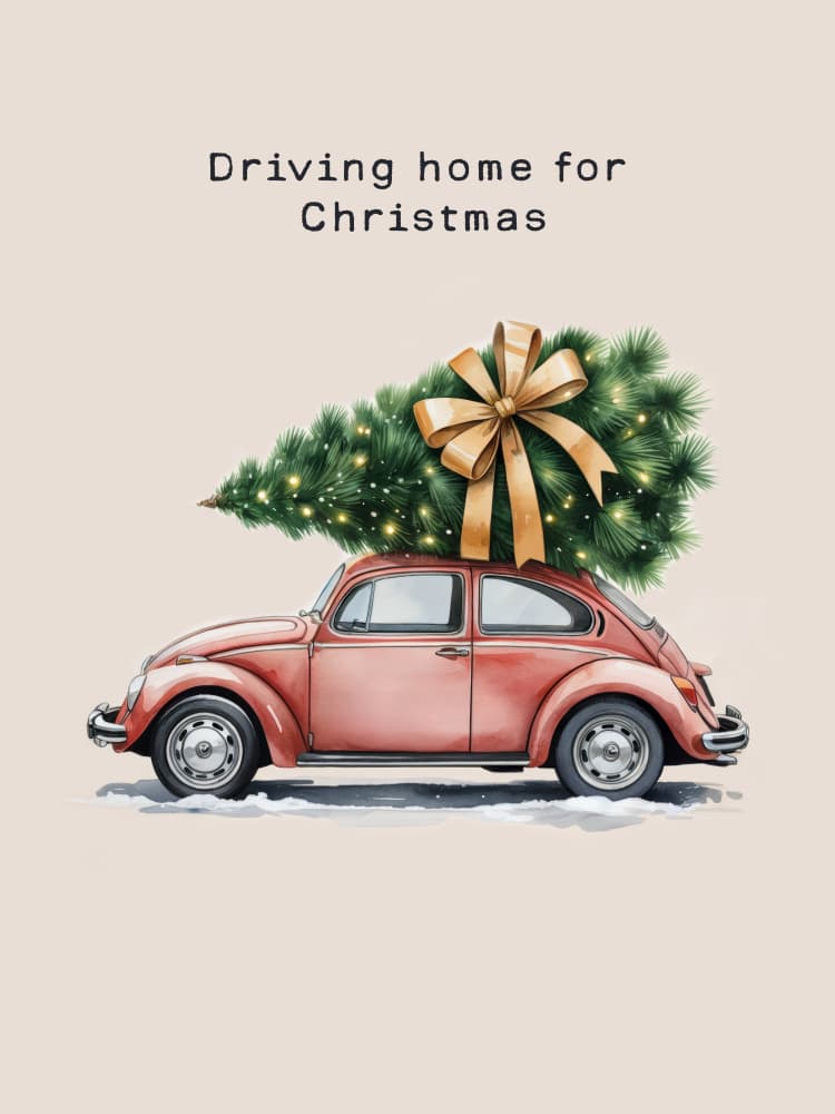 Driving Home Christmas Tree by Andreas Magnusson — canvas wall art
