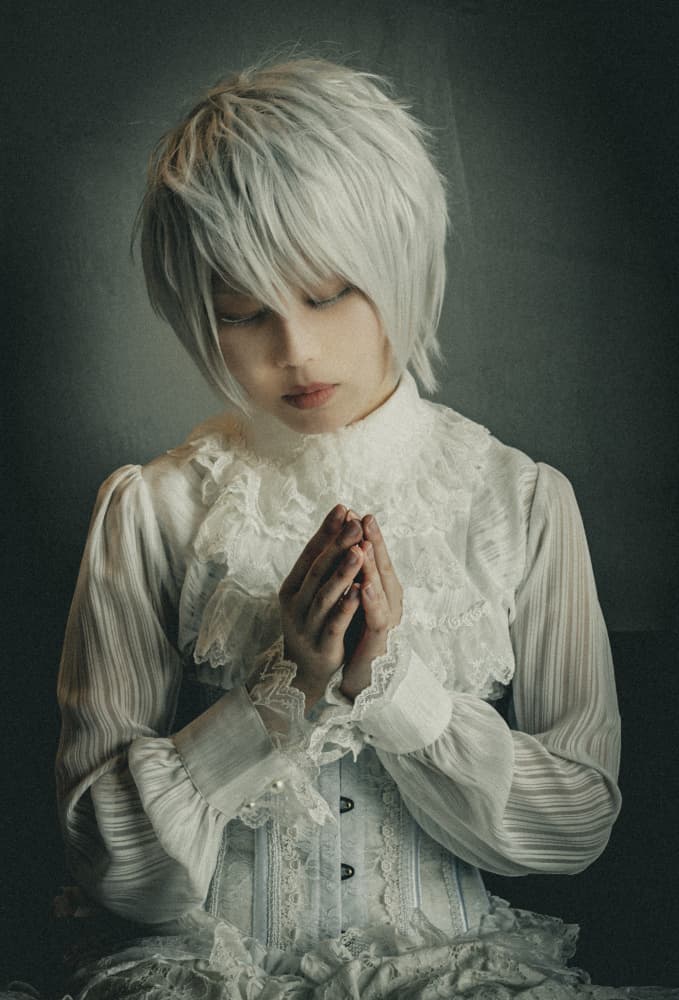 Elegant Quiet Prayer by Kurosaki Sangan — canvas wall art