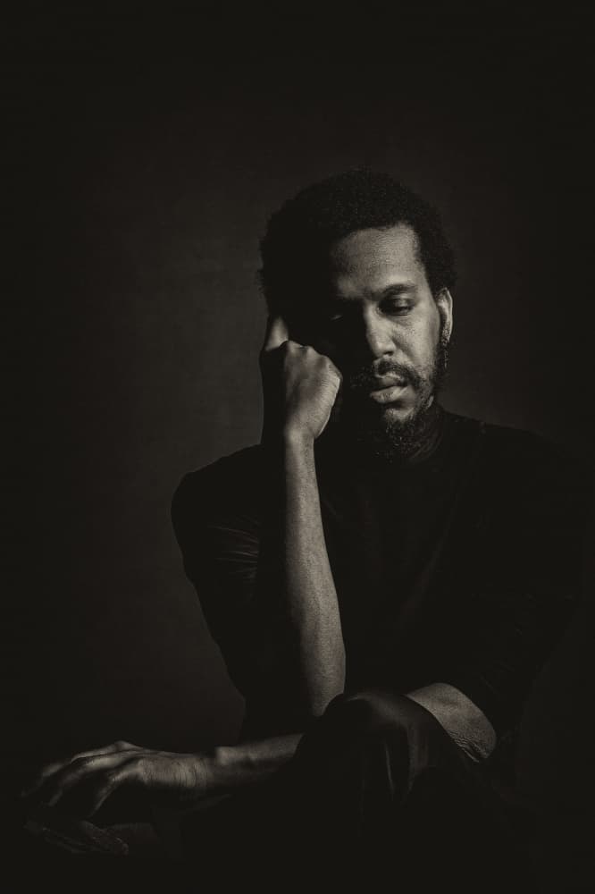 Pensive Elegant Man Portrait by Q Liu — canvas wall art