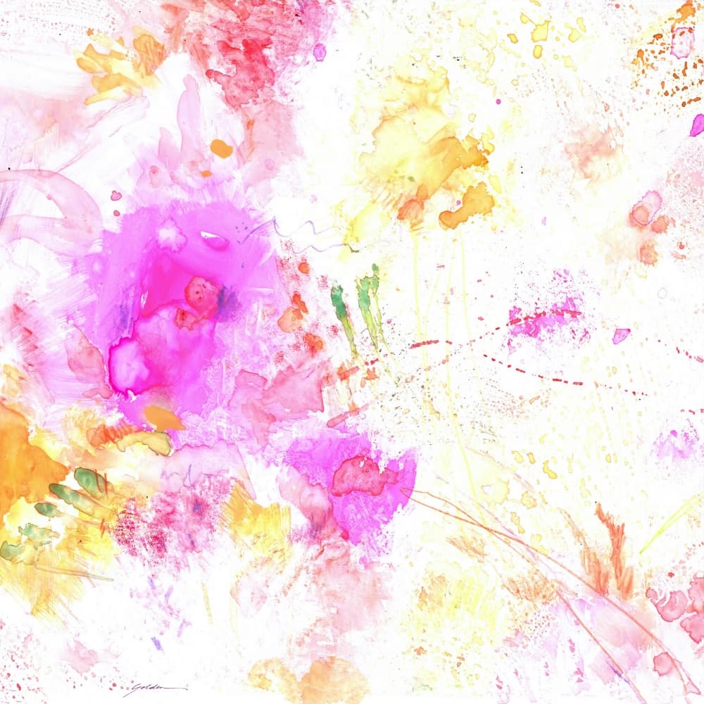 Vibrant Abstract Blooms by Sheila Golden — canvas wall art
