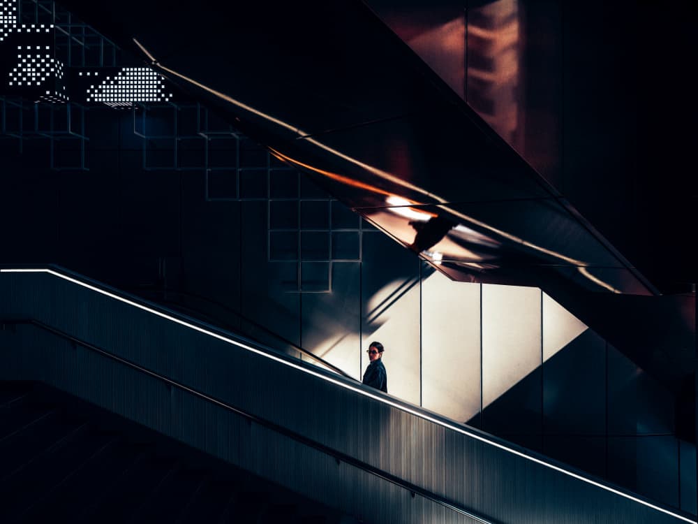 Modern Urban Passage by Yuzo Fujii — canvas wall art