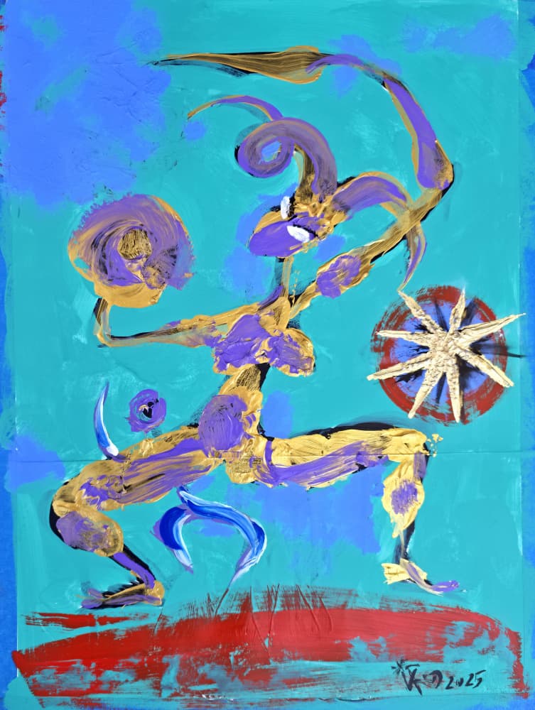 Dynamic Mythical Figure by Kanat Ibragimov — canvas wall art