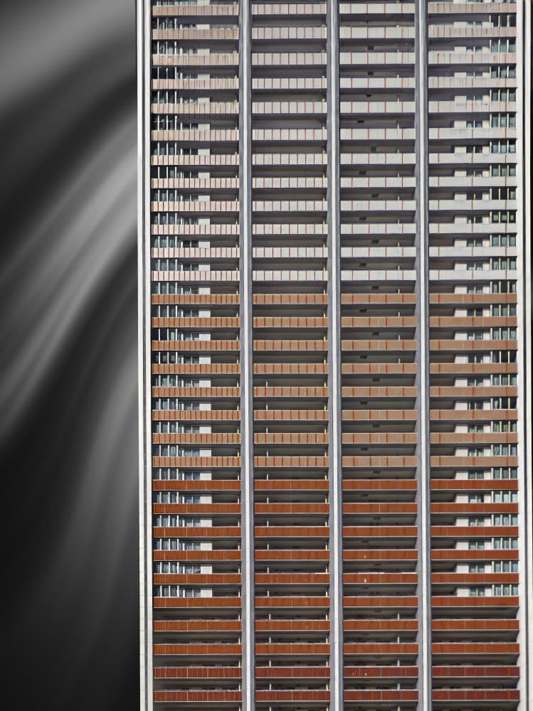 Vertical Urban Pattern by Tomoshi Hara — canvas wall art