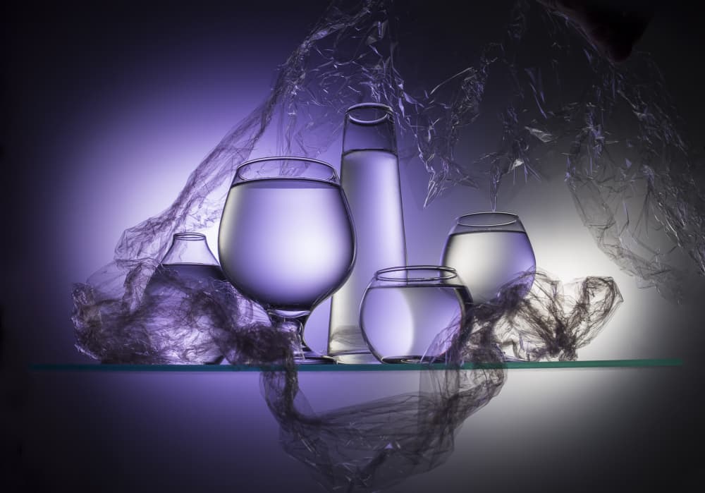 Reflected Purple Glass by Evgeniy Popov — canvas wall art