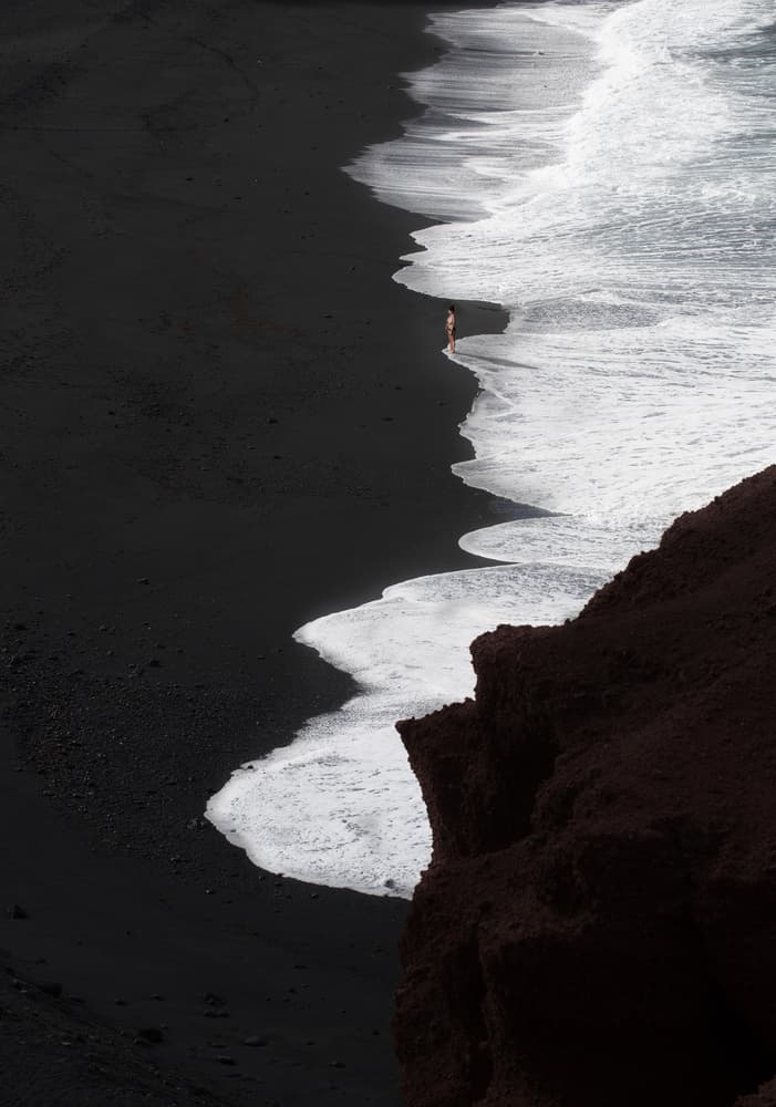 Black Sand Solitude by Cesare Sent — canvas wall art