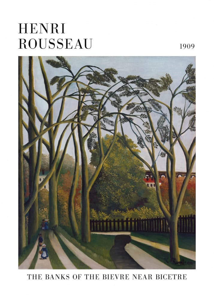 The Banks Of The Bier Near Bicetre by Henri Rousseau — canvas wall art