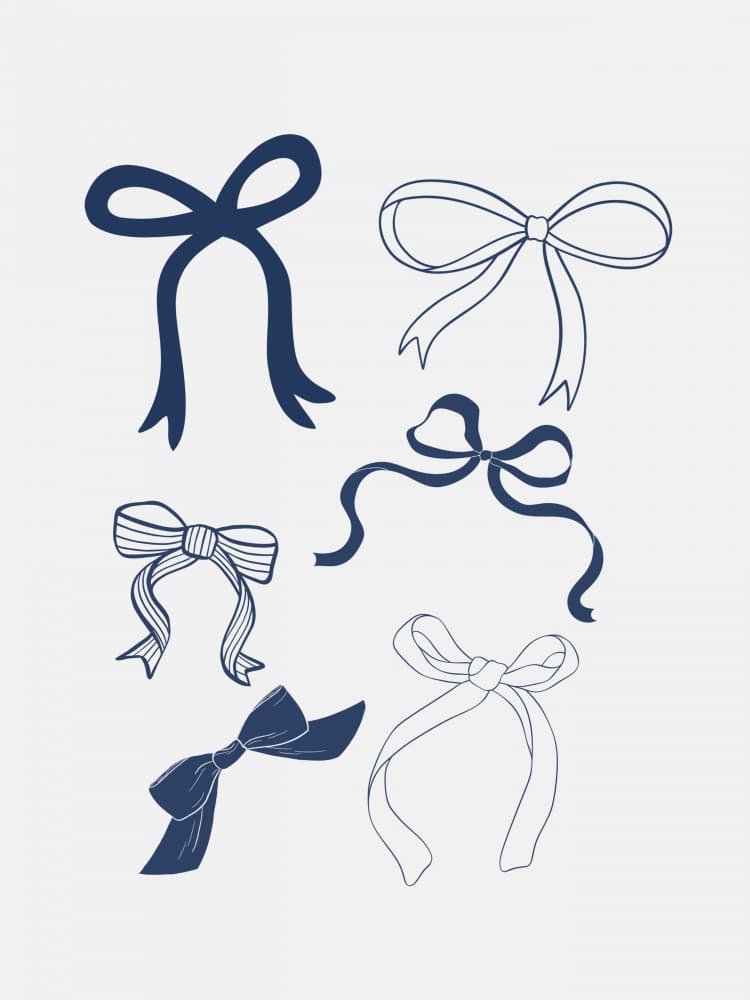 Elegant Blue Ribbons