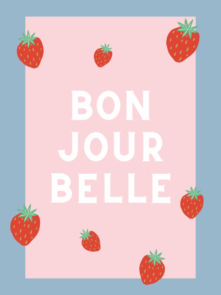 Sweet Bonjour Belle by Ohkimiko — canvas wall art