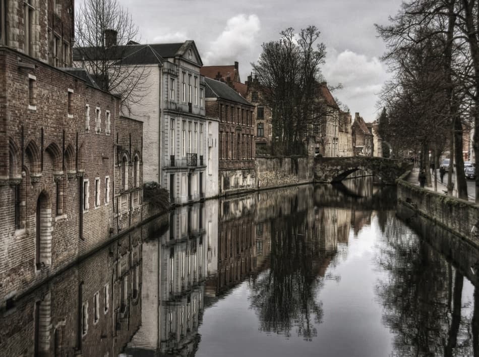Historic City Canal by Yvette Depaepe — canvas wall art