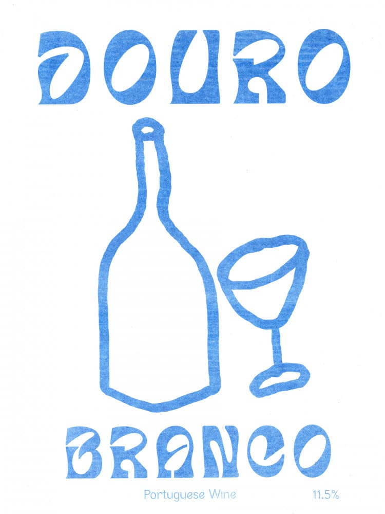 Douro Branco Wine Illustration by Emma Make — canvas wall art