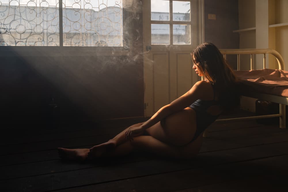 Woman in Golden Light by Thanakorn Chai Telan — canvas wall art