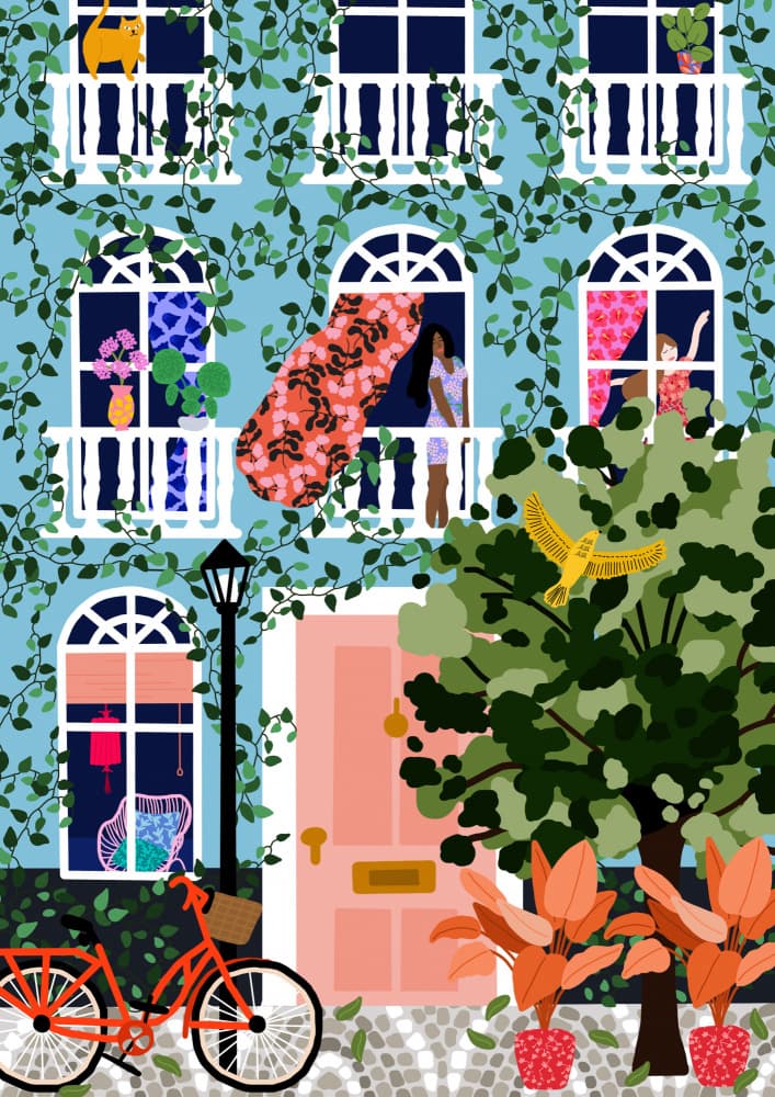 Neighbours by Rafaela Mascaro — canvas wall art