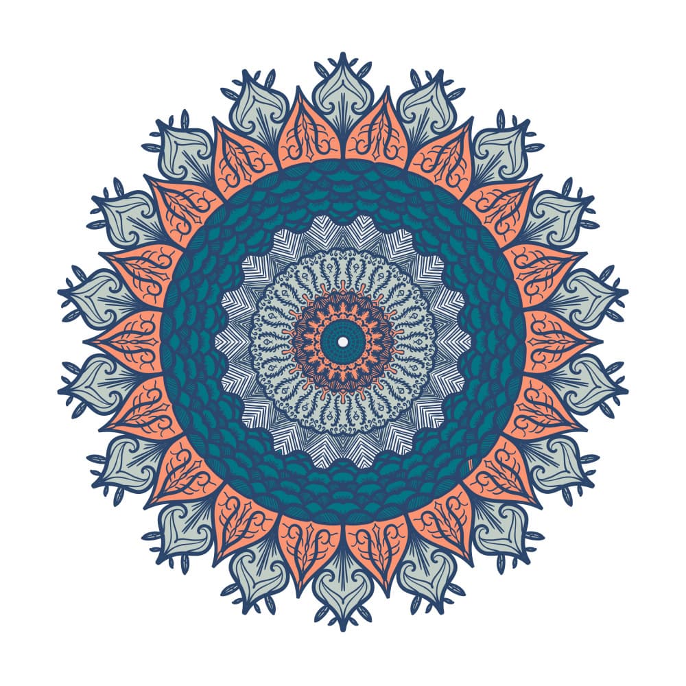 Vibrant Boho Mandala Design by Marika Barsrsind — canvas wall art