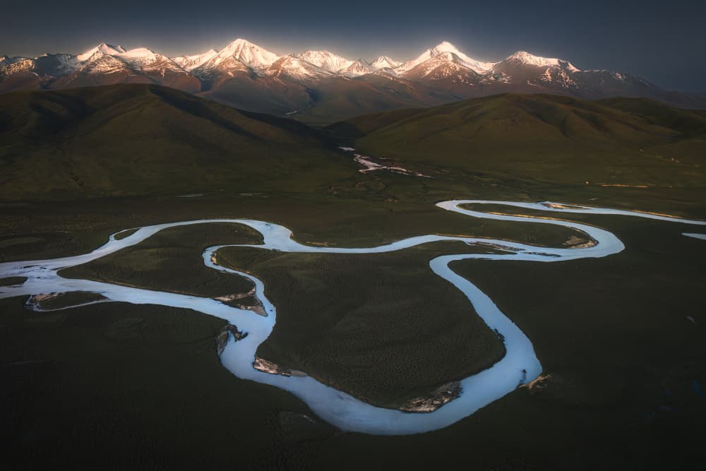 Majestic Alpine River by Yuan Cui — canvas wall art