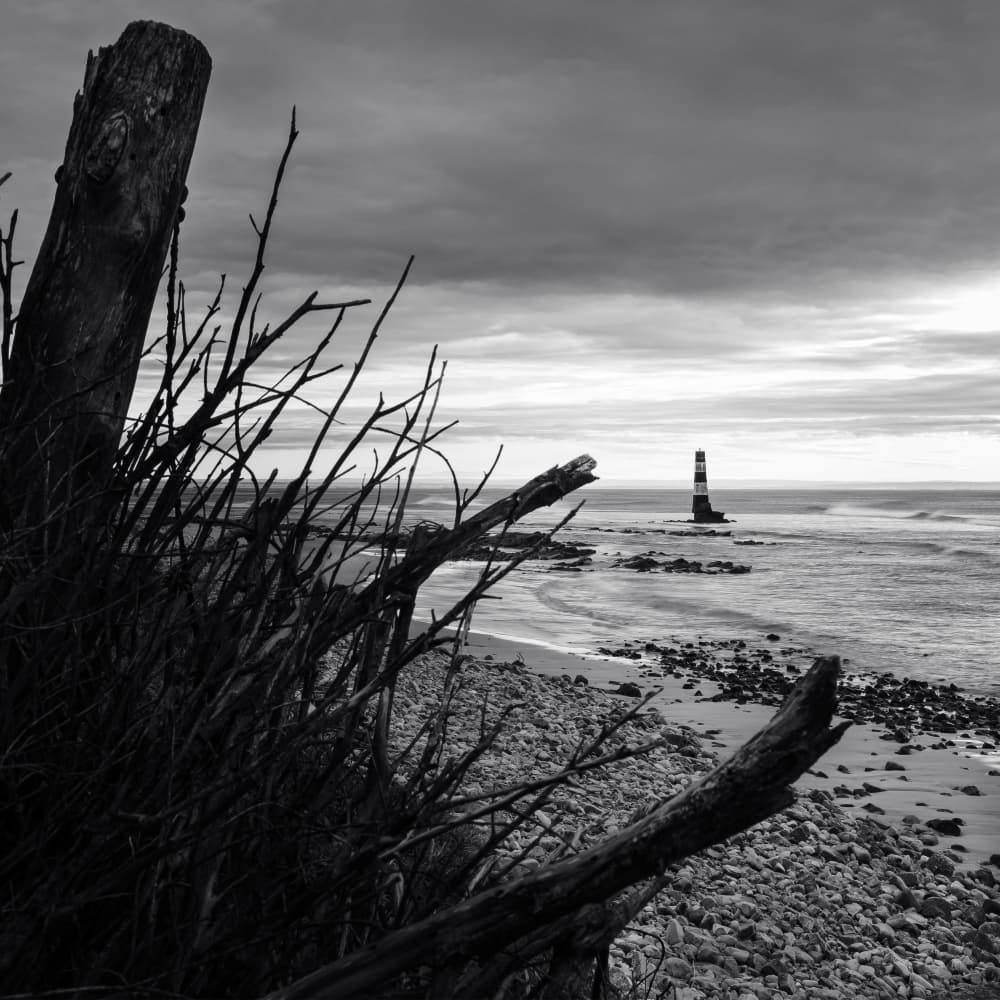 Moody Lighthouse Coast by Ray Truter — canvas wall art