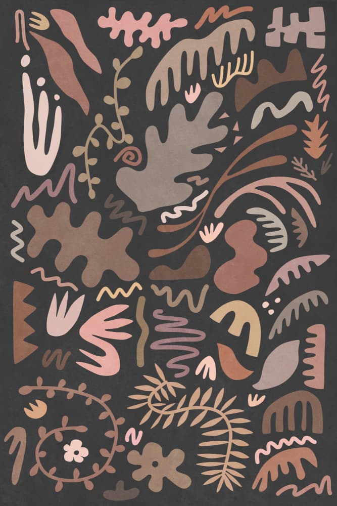 Modern Organic Shapes by amini54 — canvas wall art