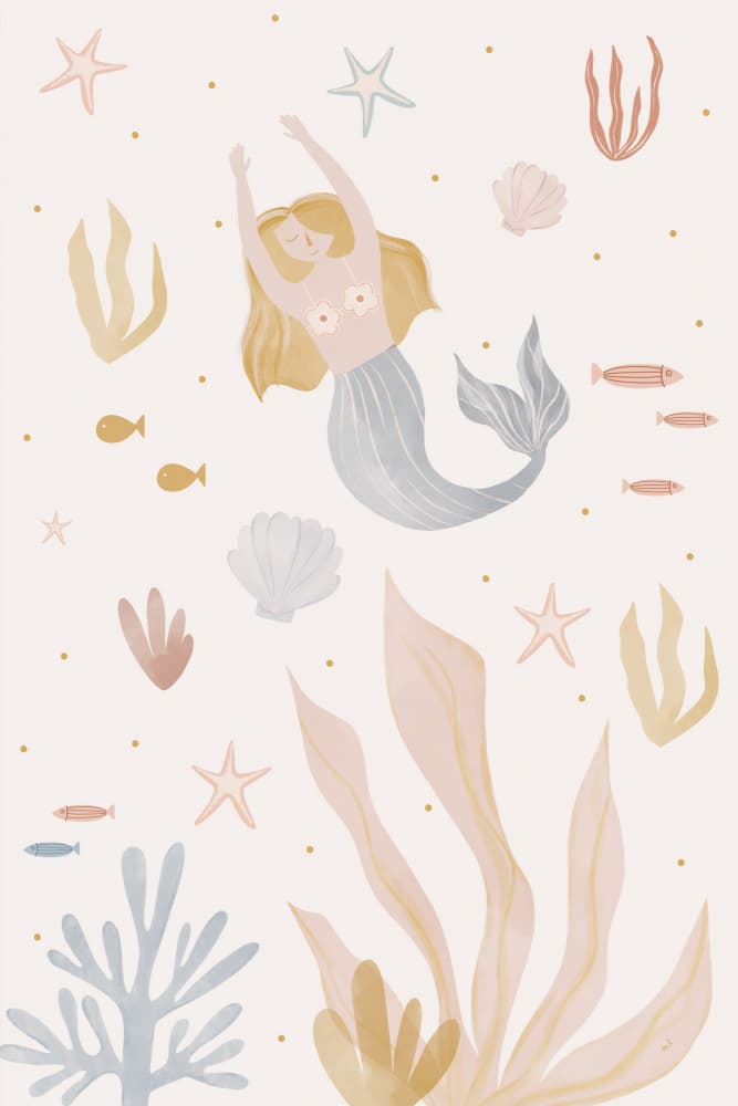 Dreamy Ocean Mermaid by Menina Lisboa — canvas wall art