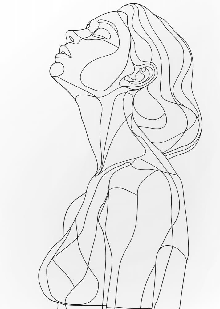 Serene Upward Gaze by Justyna Jaszke — canvas wall art