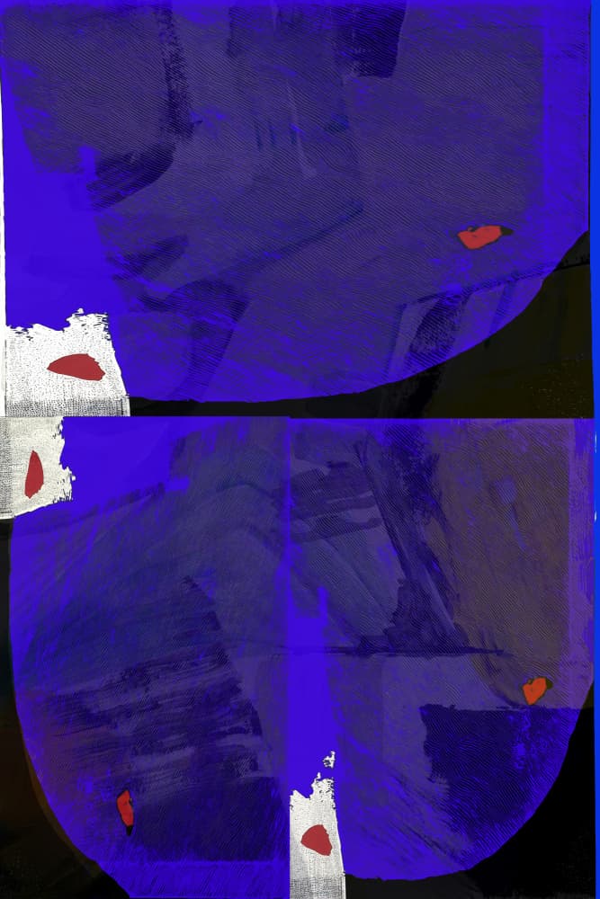 Indigo Abstract Layers by cartissi — canvas wall art