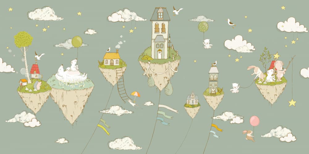 Floating Islands Dream World by Sue Skellern — canvas wall art