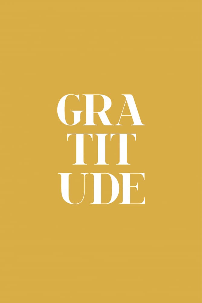 Golden Gratitude Message by Oju Design — canvas wall art