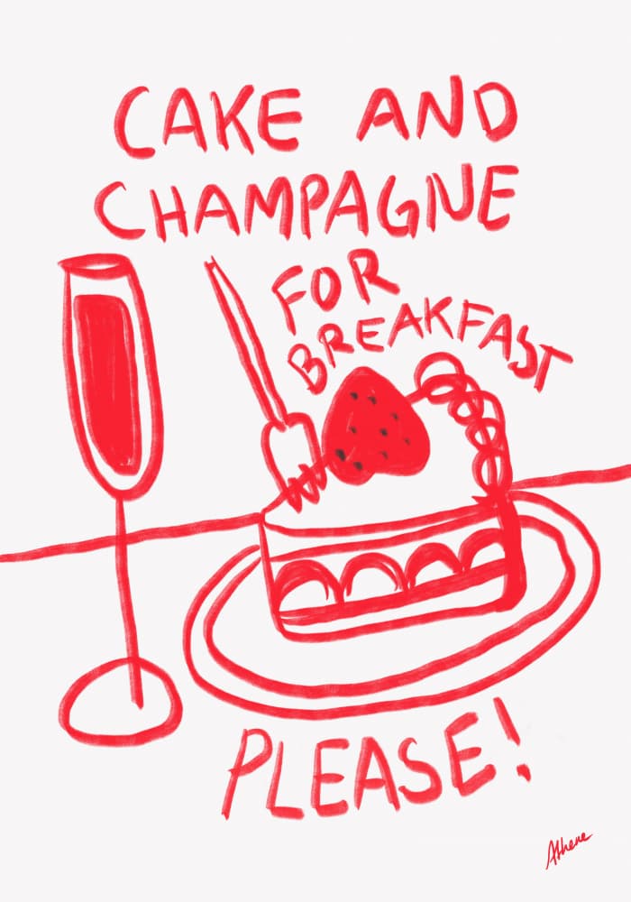 Cake Breakfast by Athene Fritsch — canvas wall art