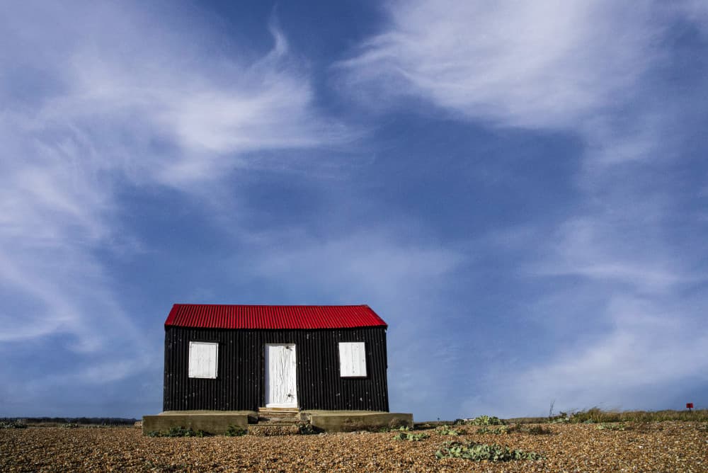 Isolated Red Roof Shack by Linda Wride — canvas wall art