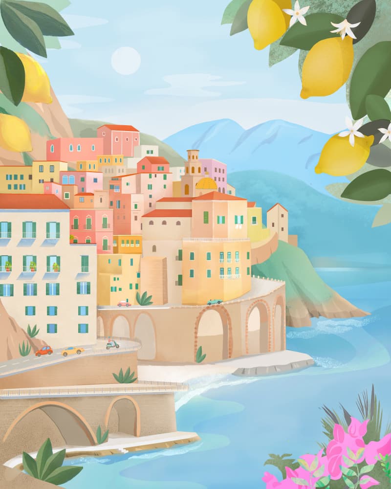 Amalfi Coast, Italy by Petra Lizde — canvas wall art