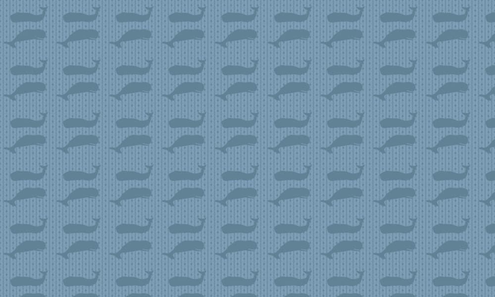 Knitted Blue Whales by Gemma Bardot — canvas wall art