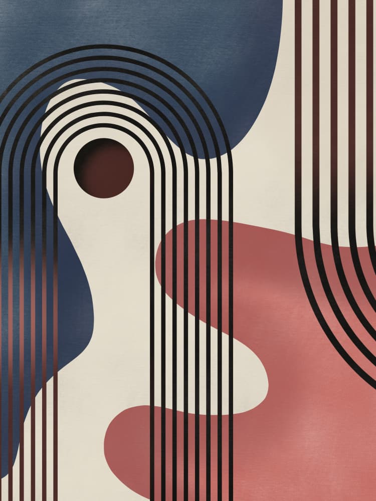 Modern Organic Arches by Little Dean — canvas wall art