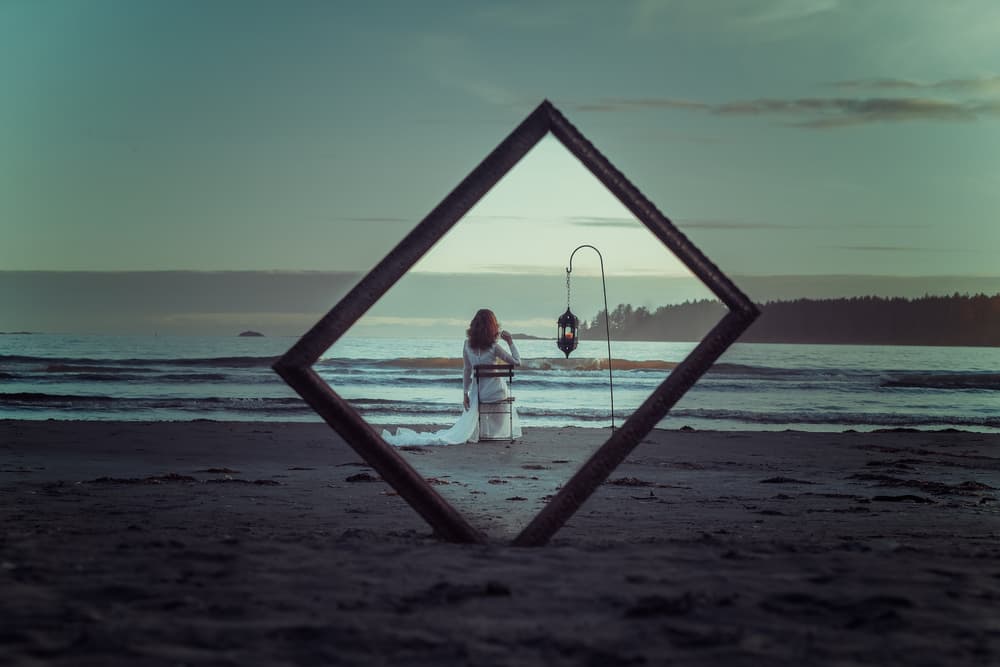 Framed Dusk Beach by David Naman — canvas wall art