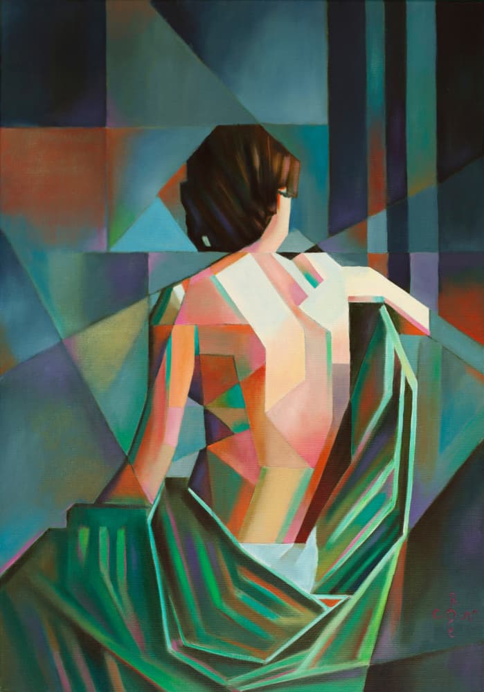 Abstract Woman's Back by Corné Akkers — canvas wall art