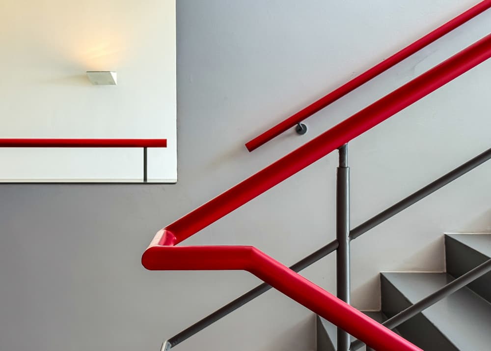 Modern Red Staircase by Lus Joosten — canvas wall art