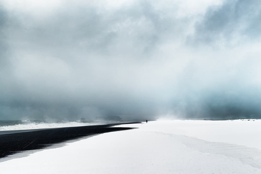 Winter Beach Solitude by Adrian Theze — canvas wall art