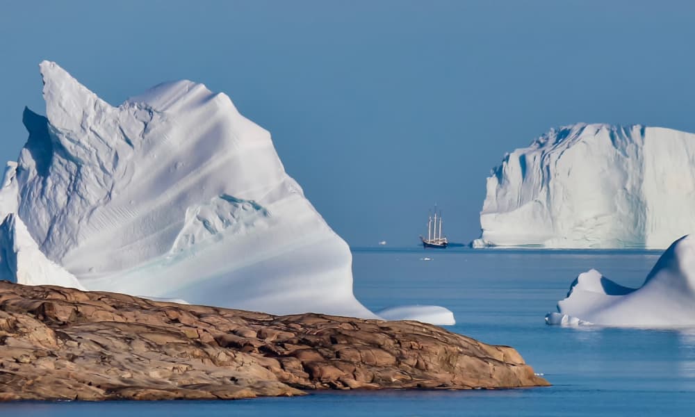 Sailing Through Icebergs by Rob Darby — canvas wall art