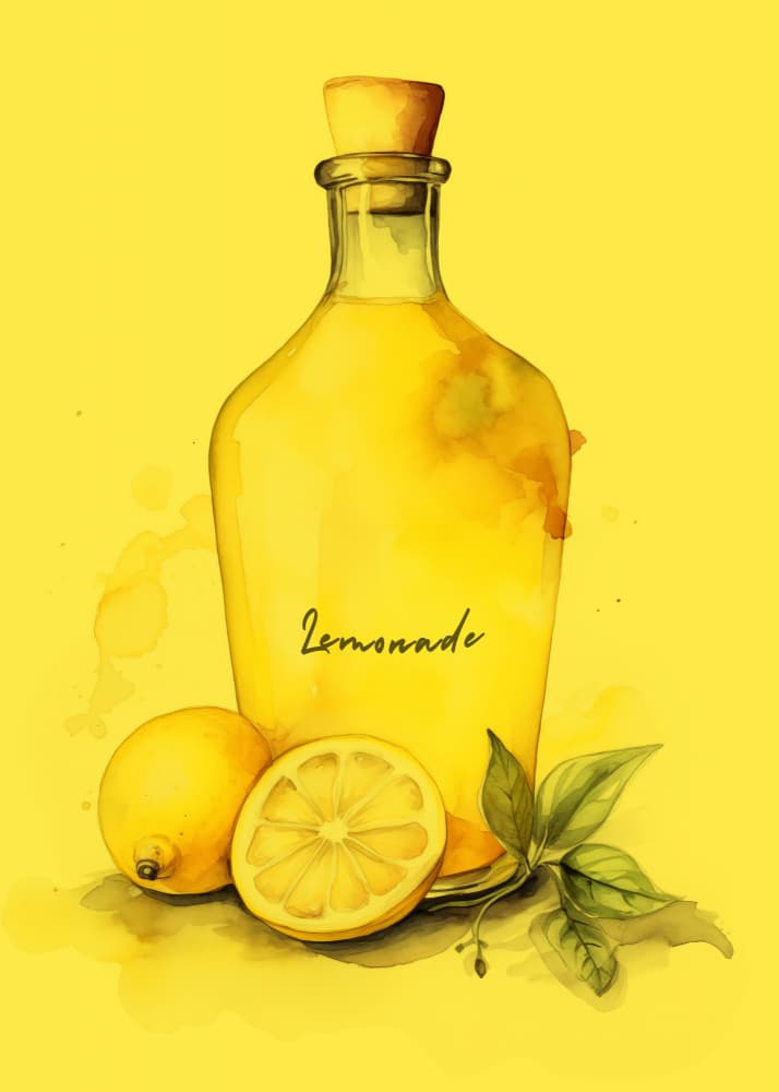 Fresh Lemonade Bottle by Andreas Magnusson — canvas wall art