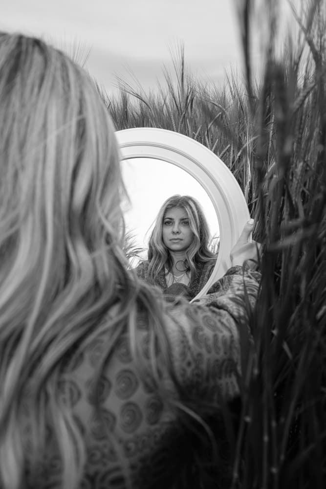 Self Reflection In Field by Andra Stoica — canvas wall art
