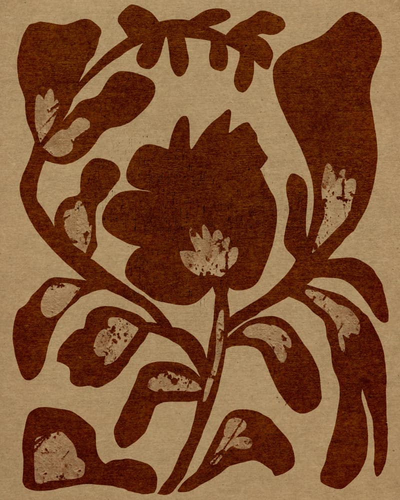 Earthy Floral Motif by Josie George — canvas wall art