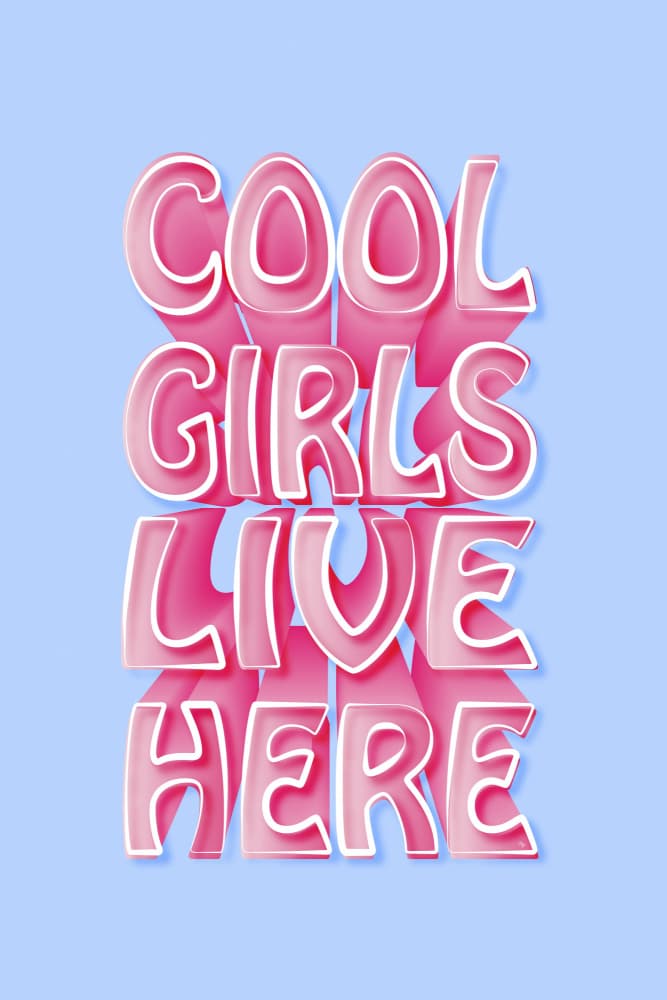 Cool Girls Live Here by Martina — canvas wall art