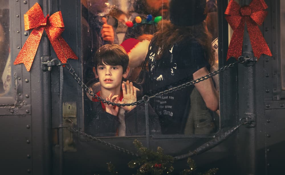 Boy on Holiday Train by Kenneth-Wei Zeng — canvas wall art
