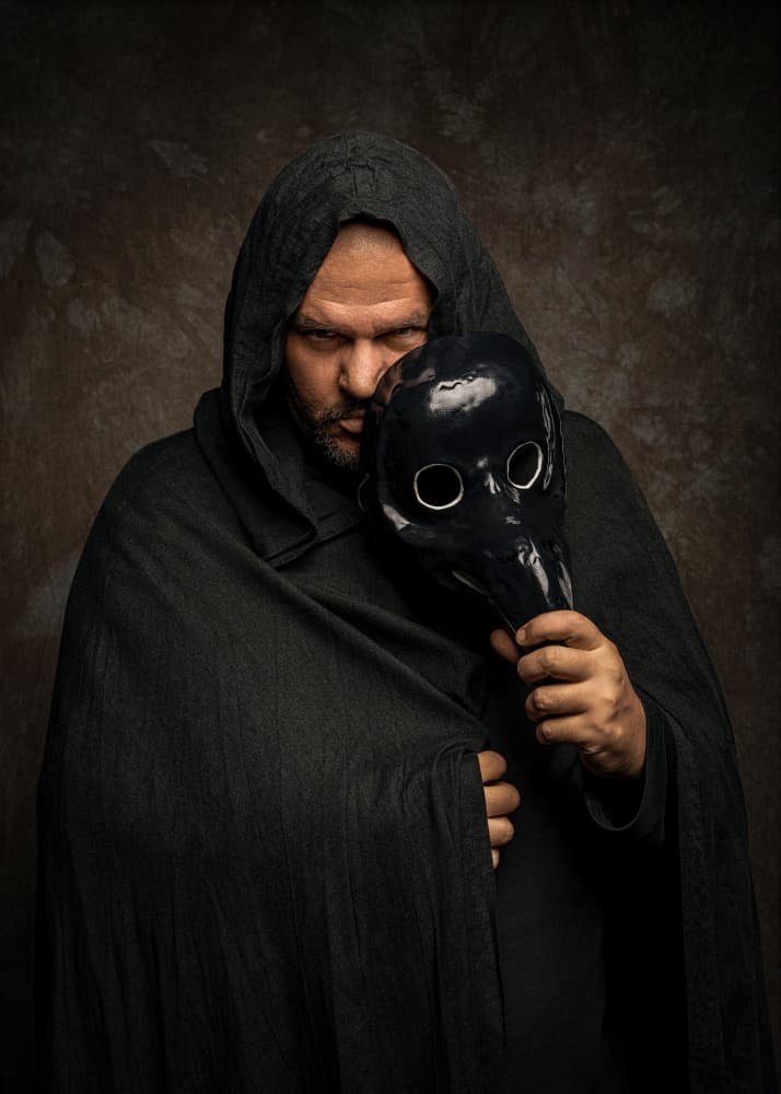 Mysterious Plague Doctor by Cristian Pavel — canvas wall art