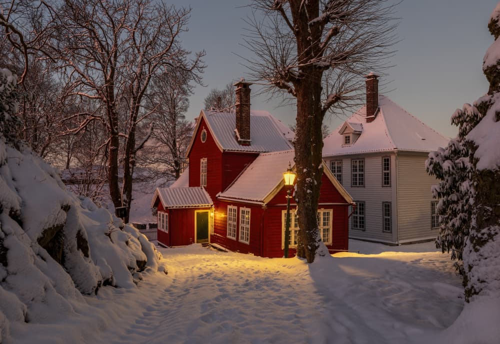 Cozy Winter Home by Rune Askeland — canvas wall art
